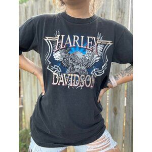 Vintage 00' Harley Davidson Hempstead NY Eagle Graphic Motorcycle Tee T-Shirt M